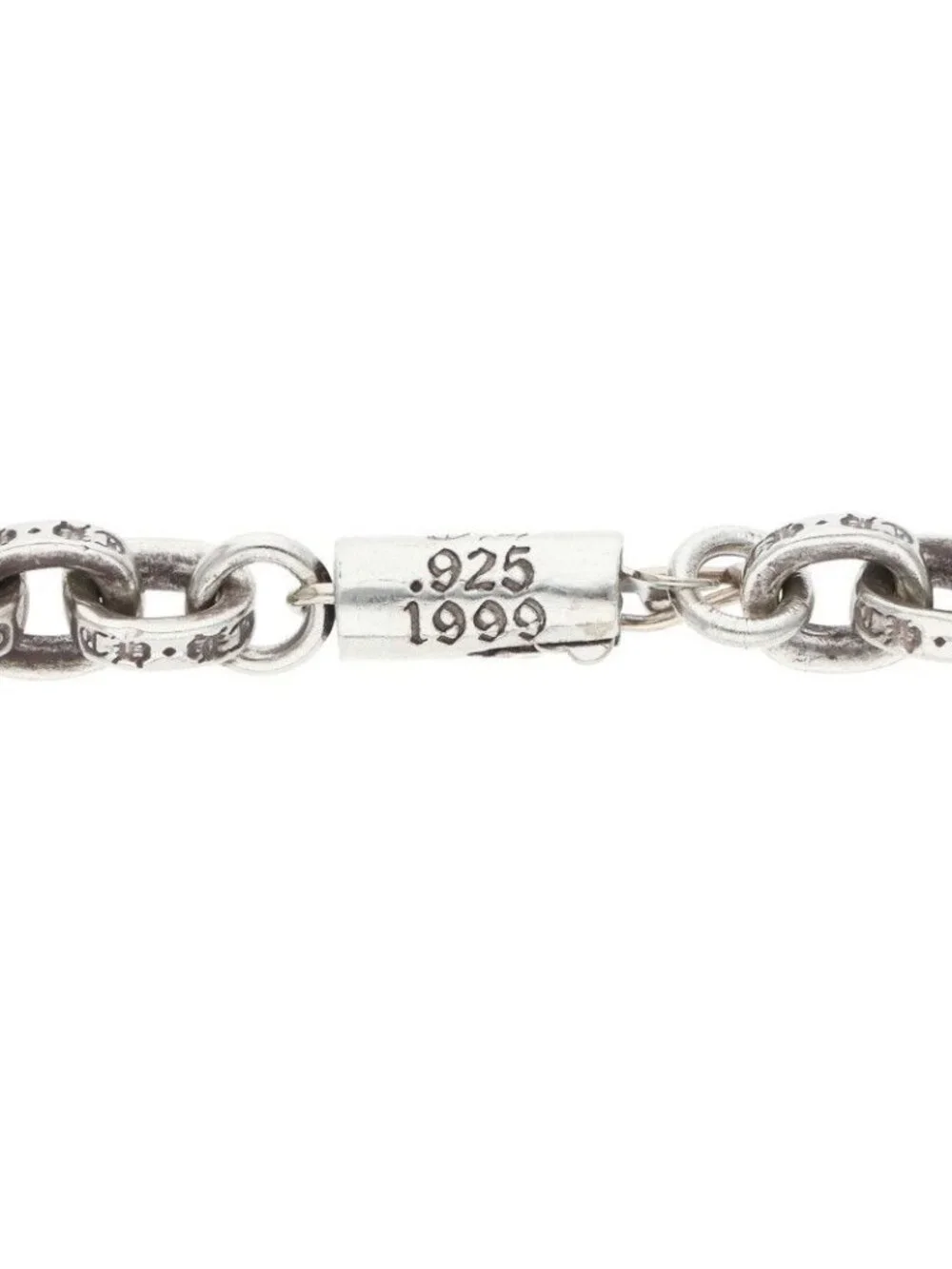Chrome Hearts CH Crs Sml Paper Chain Small CH Cross Silver Necklace